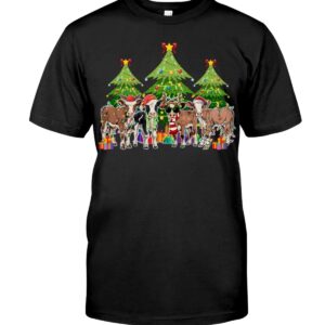 Merry Christmas Cow Farm Christmas T Shirt 1.jpg